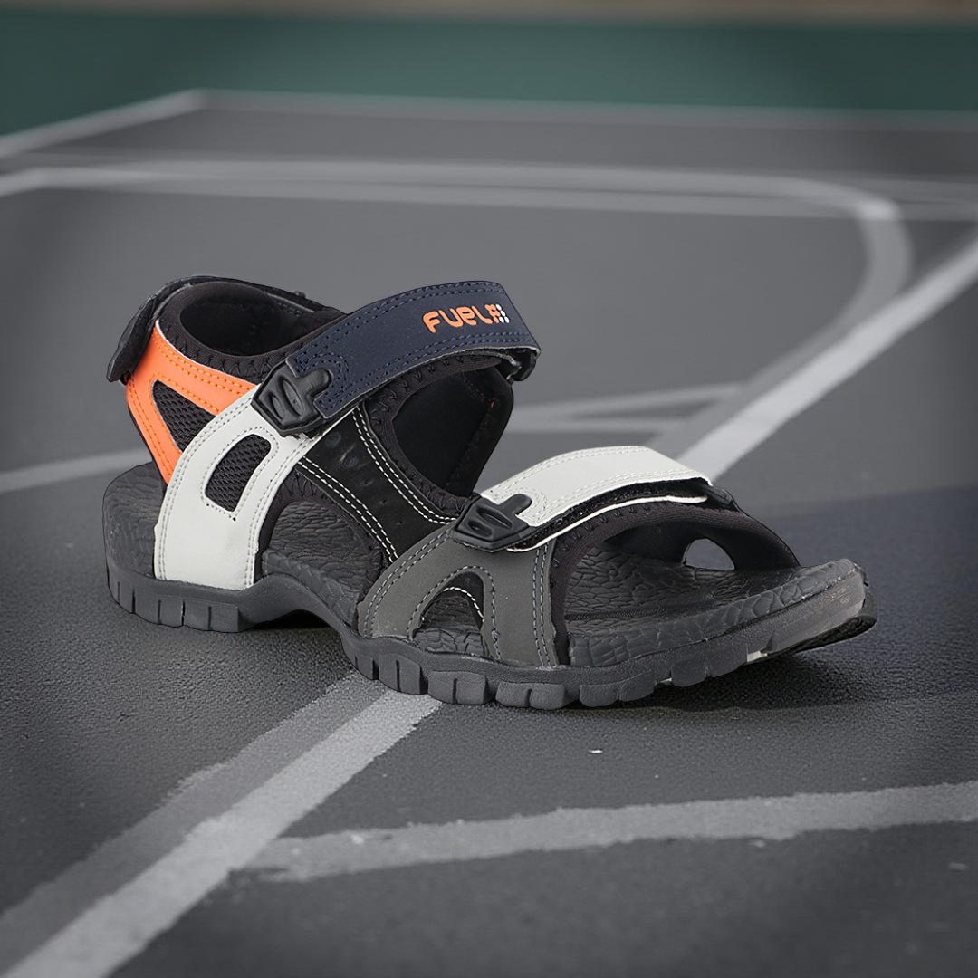 Fuel Rambo-01 Sandals For Men's (Black-Orange)