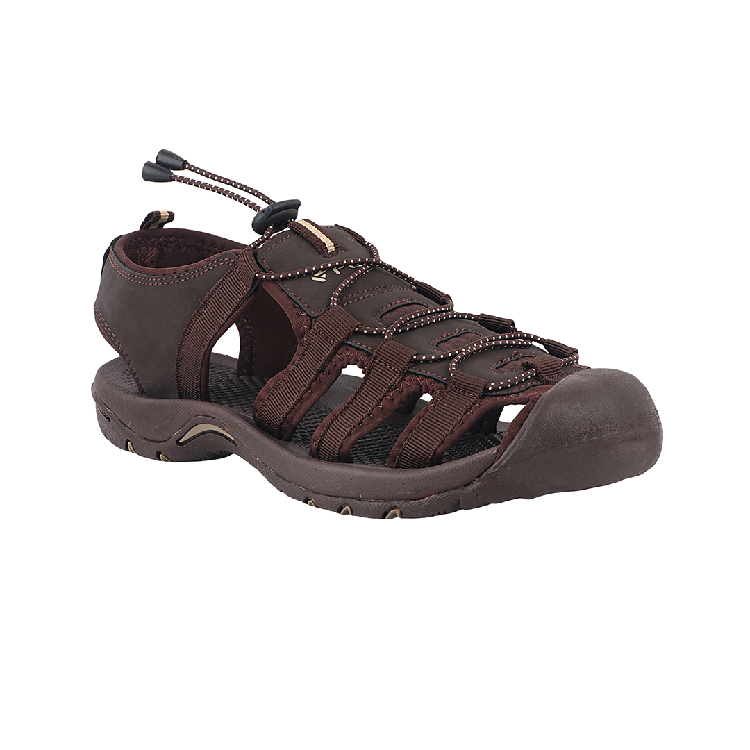 Fuel Soldier-06 Stylish Outdoor Men's Fisherman Sandals with Protective Toe Cap & Durable Grip(Brown)