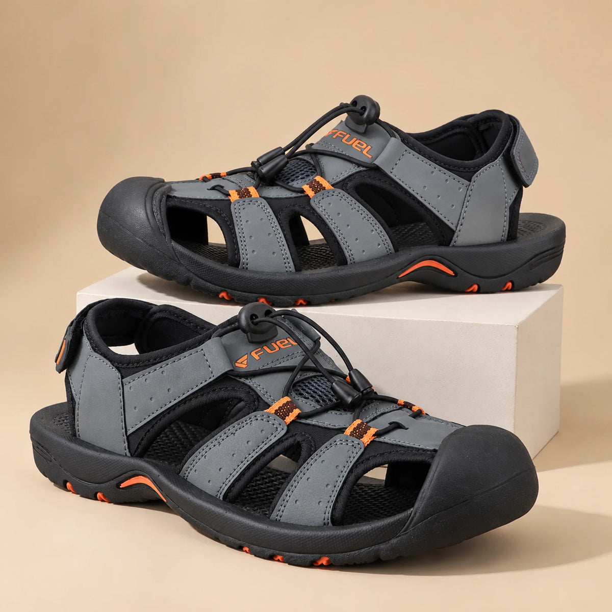 FUEL Soldier-02 Flexible Fisherman Sandals for Men (Grey)