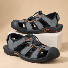 FUEL Soldier-02 Flexible Fisherman Sandals for Men (Grey)