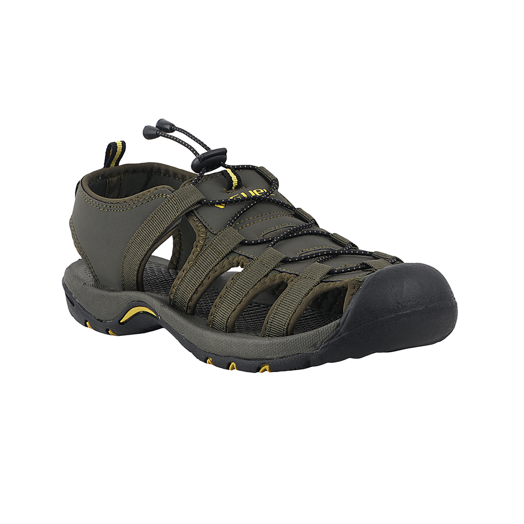 Fuel Soldier-06 Fisherman Sandals for Men (Olive-Yellow)