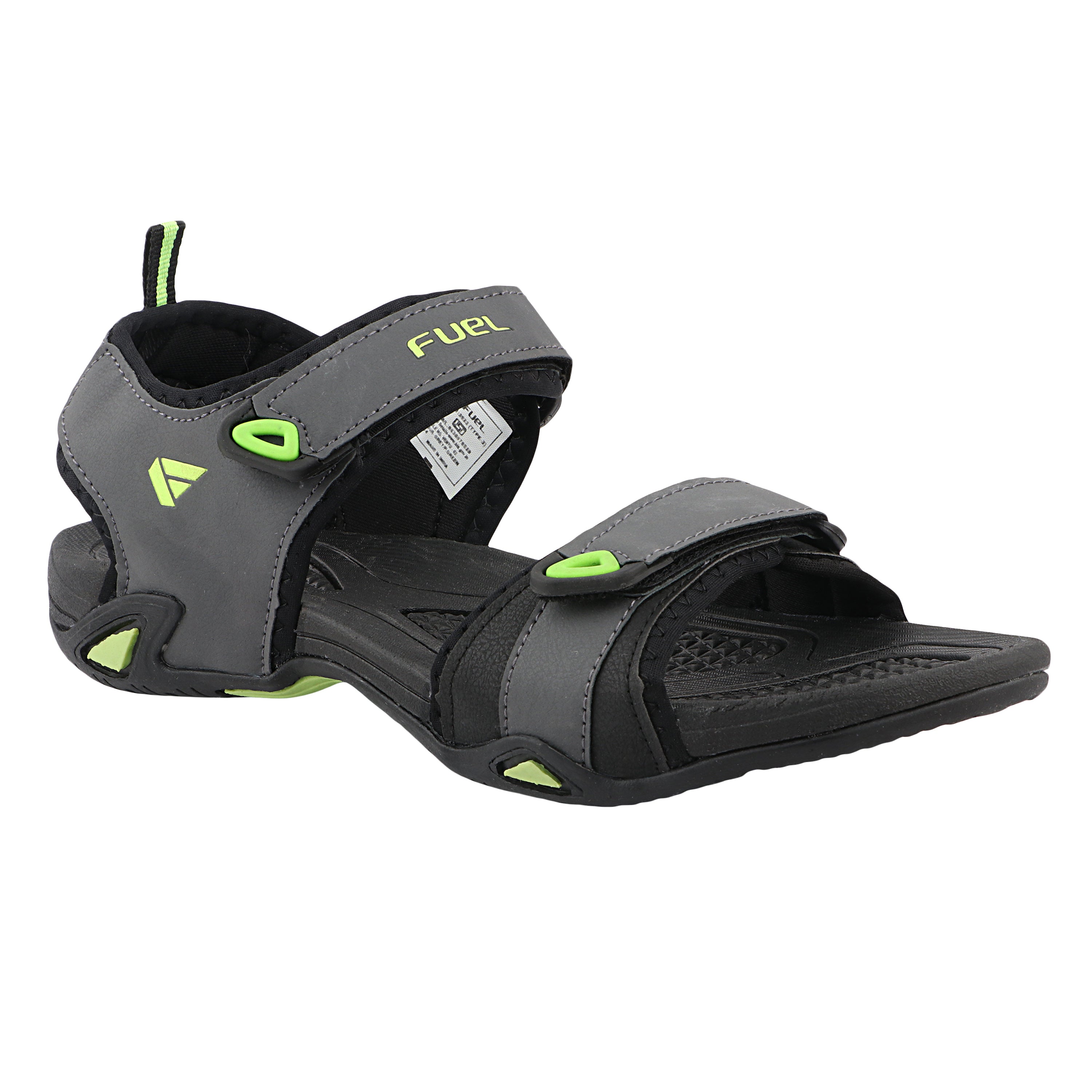 FUEL Vento-02 Comfortable & Light-weight Sandals For Men's (Grey-P.Green)