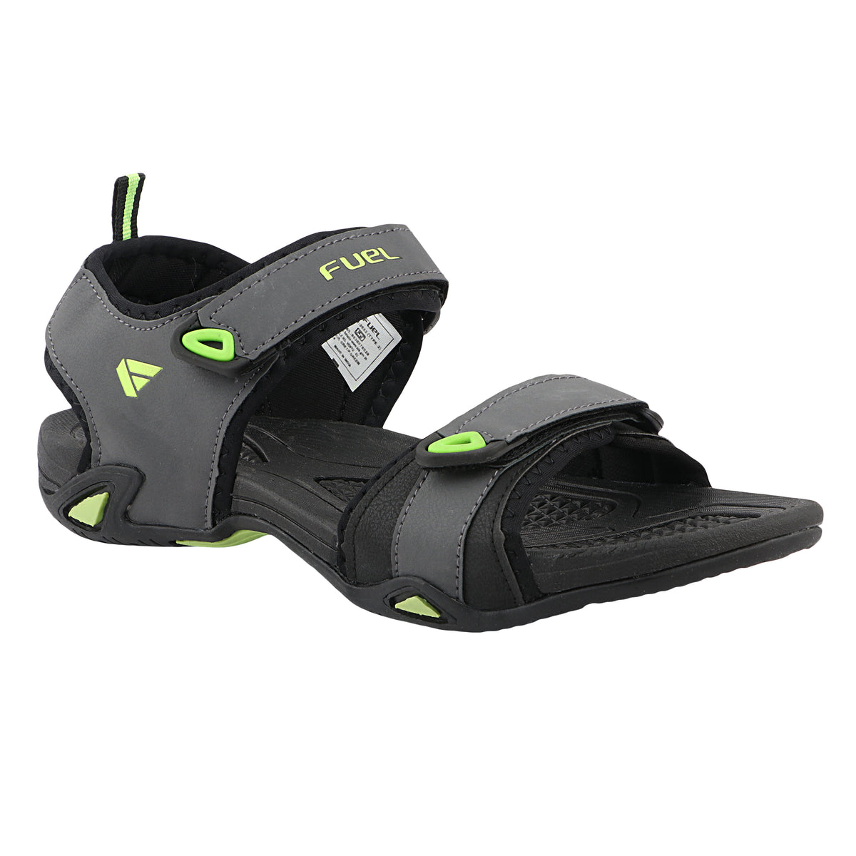 FUEL Vento-02 Comfortable & Light-weight Sandals For Men's (Grey-P.Green)