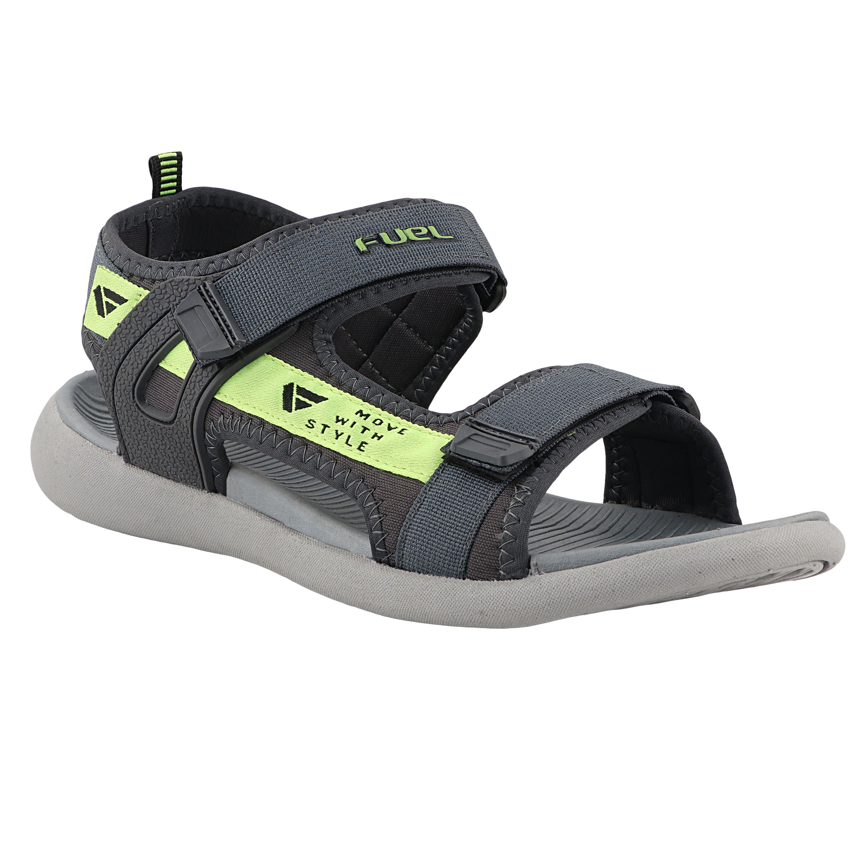 Fuel Power-02 Sandal for Men  (Grey & Green)