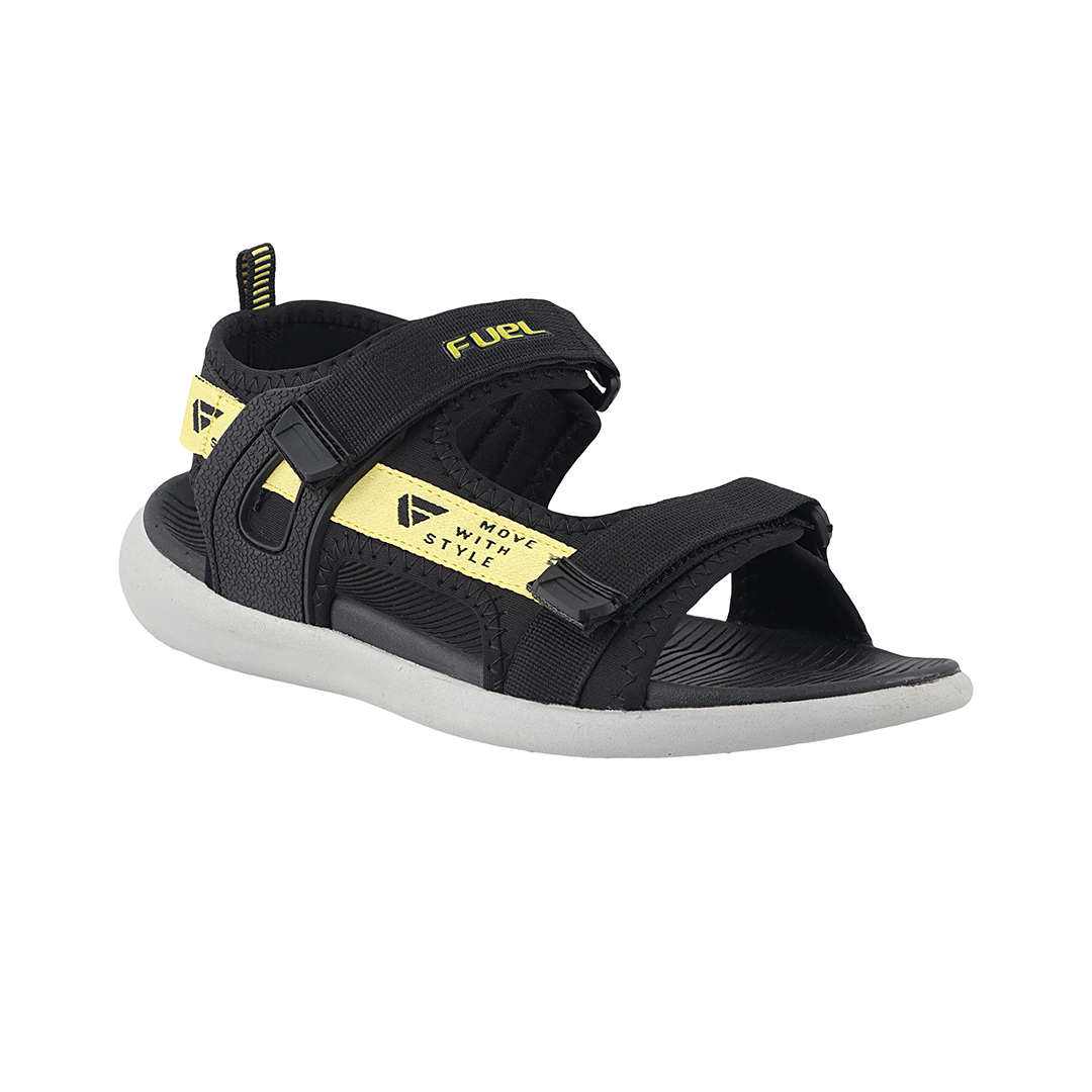 Fuel Power-02 Sandals For Men's (Black-Yellow)