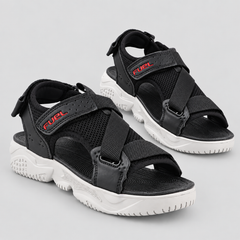 FUEL Gabbro Chunky Sports Sandals for Men (Black-White)