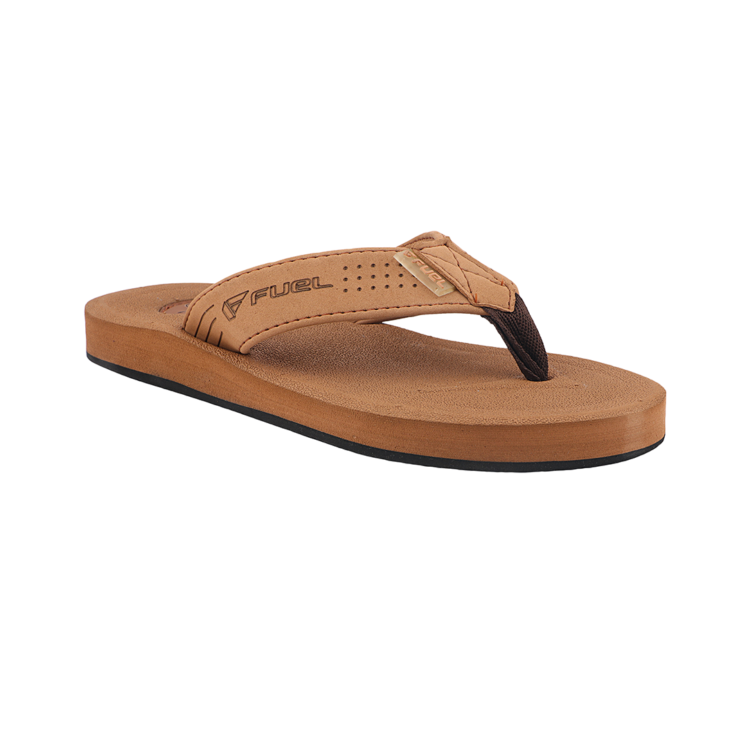 FUEL Men's Slippers, Flip Flops For Men (FMS-01) BROWN