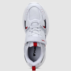 FUEL Charlie Kids Shoes for Boys and Girls, Sports Shoes with EVA and Rexine Upper, Lightweight EVA Sole, Stylish Casual Footwear, Walking, School, Outdoor Activities and Everyday Use. (White Silver)