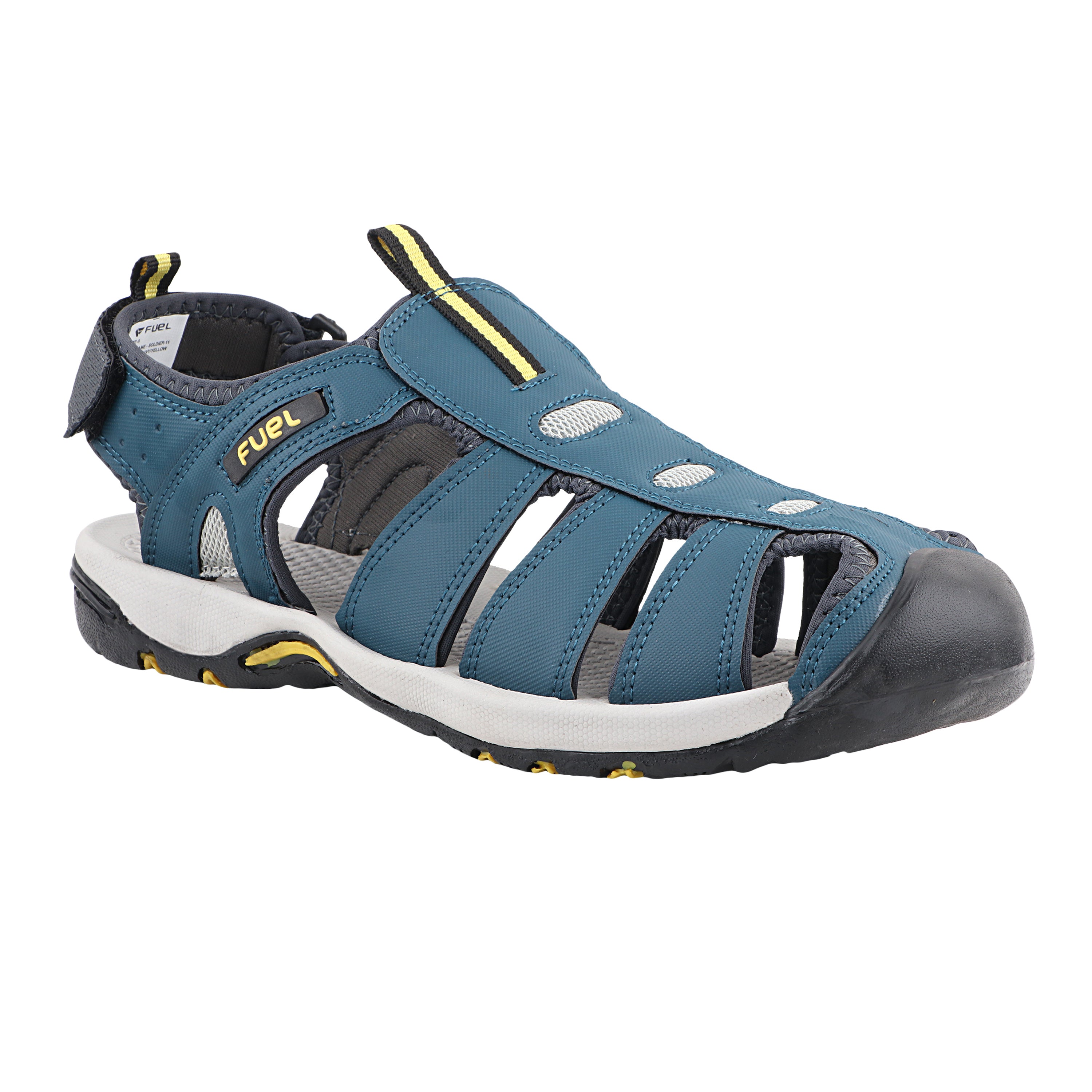 Fuel Soldier-11 Sandal For Men's (Navy/Yellow)