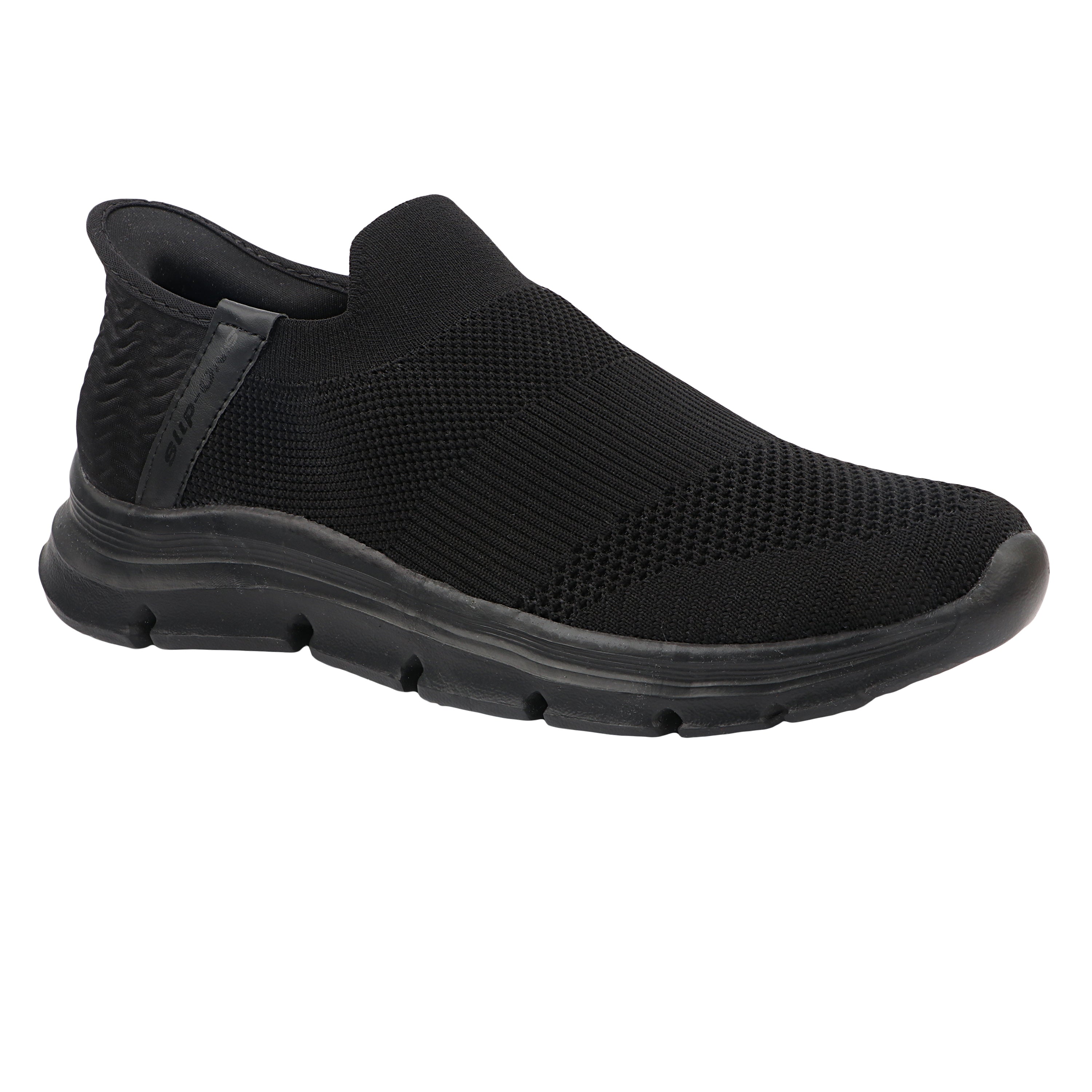FUEL Flow Casual & Soft Cushioned Footbed Slip-On Sports Shoes For Men's (Black)