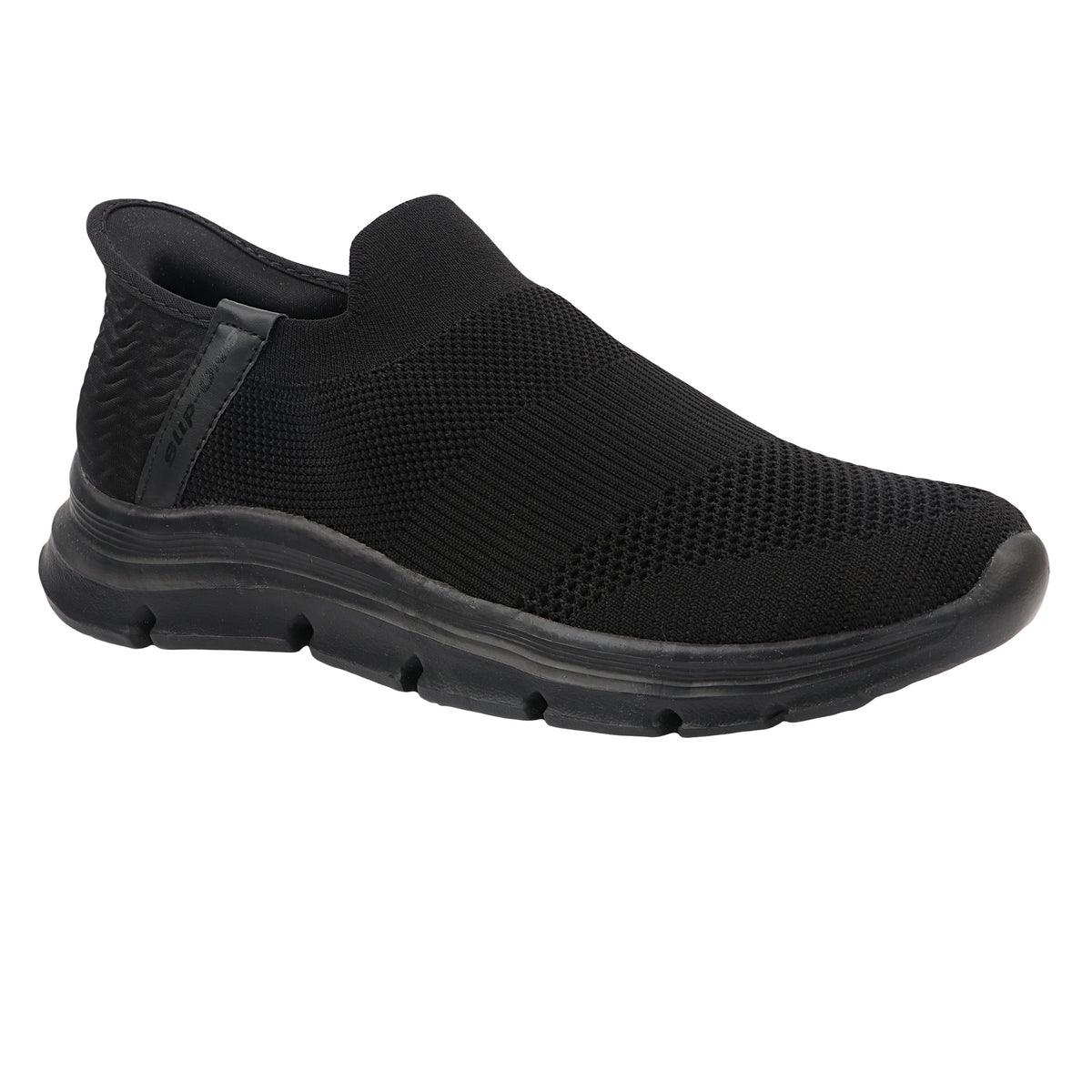 FUEL Flow Casual & Soft Cushioned Footbed Slip-On Sports Shoes For Men's (Black)