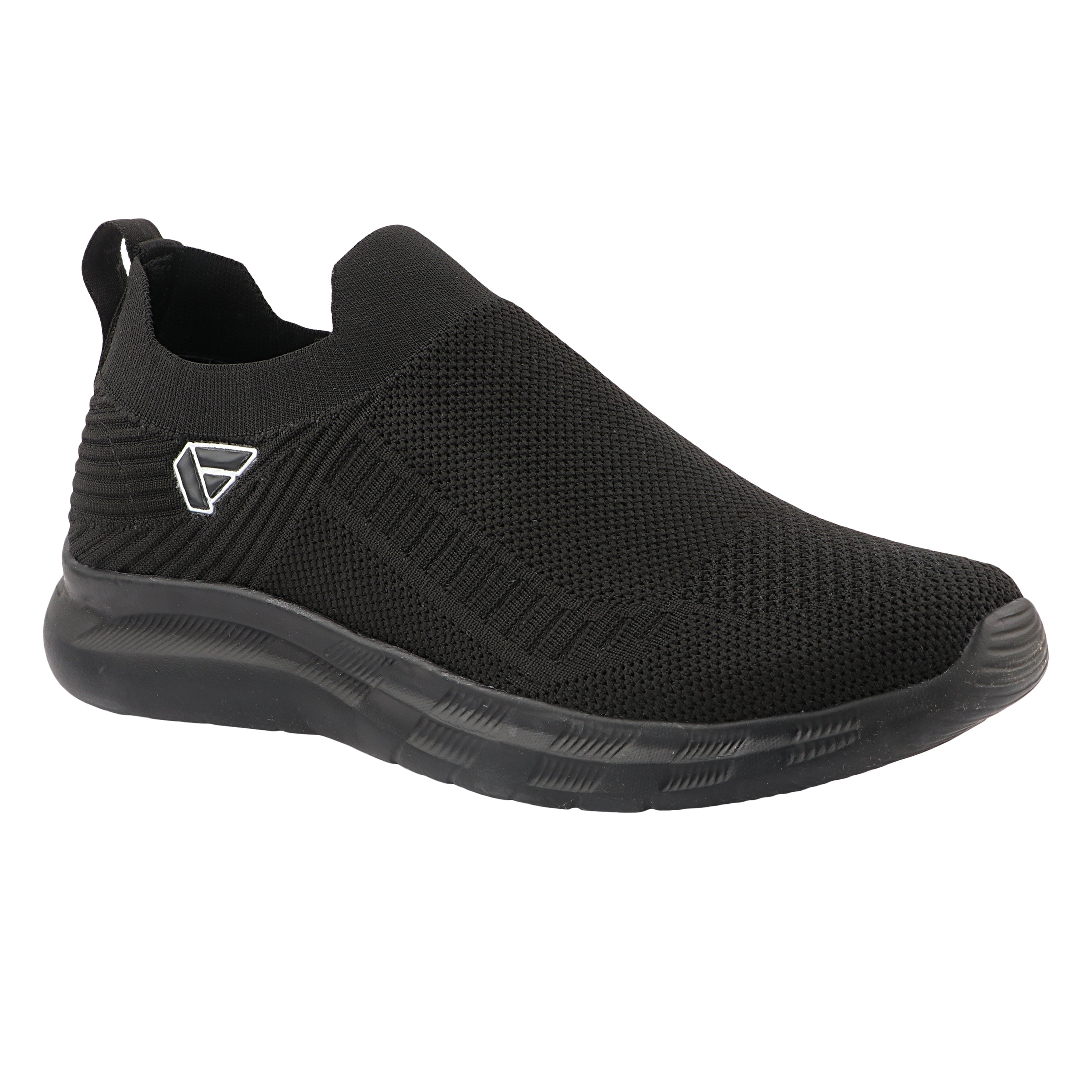 FUEL Flash Lightweight & Breathable Cushioned EVA Sole Slip-On Sports Shoes for Men's (Black)