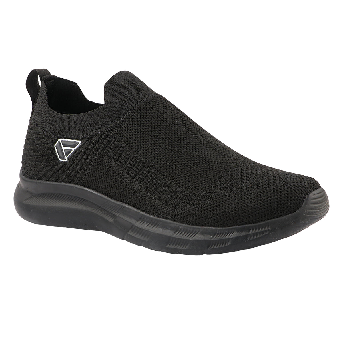 FUEL Flash Lightweight & Breathable Cushioned EVA Sole Slip-On Sports Shoes for Men's (Black)