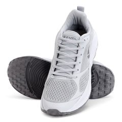 FUEL Vortex Men's Grey Sports Shoes - Breathable Mesh Upper, Lightweight EVA Sole, Comfortable Fit and Stylish Design for Walking, Running, Gym, Casual Wear, Daily Use and Outdoor Activities, (Grey)