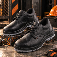 FUEL ICON DD Industrial Safety Shoes with Grain Leather & PU Double Density Sole Steel Toe Energy Absorption(200J)  for Men