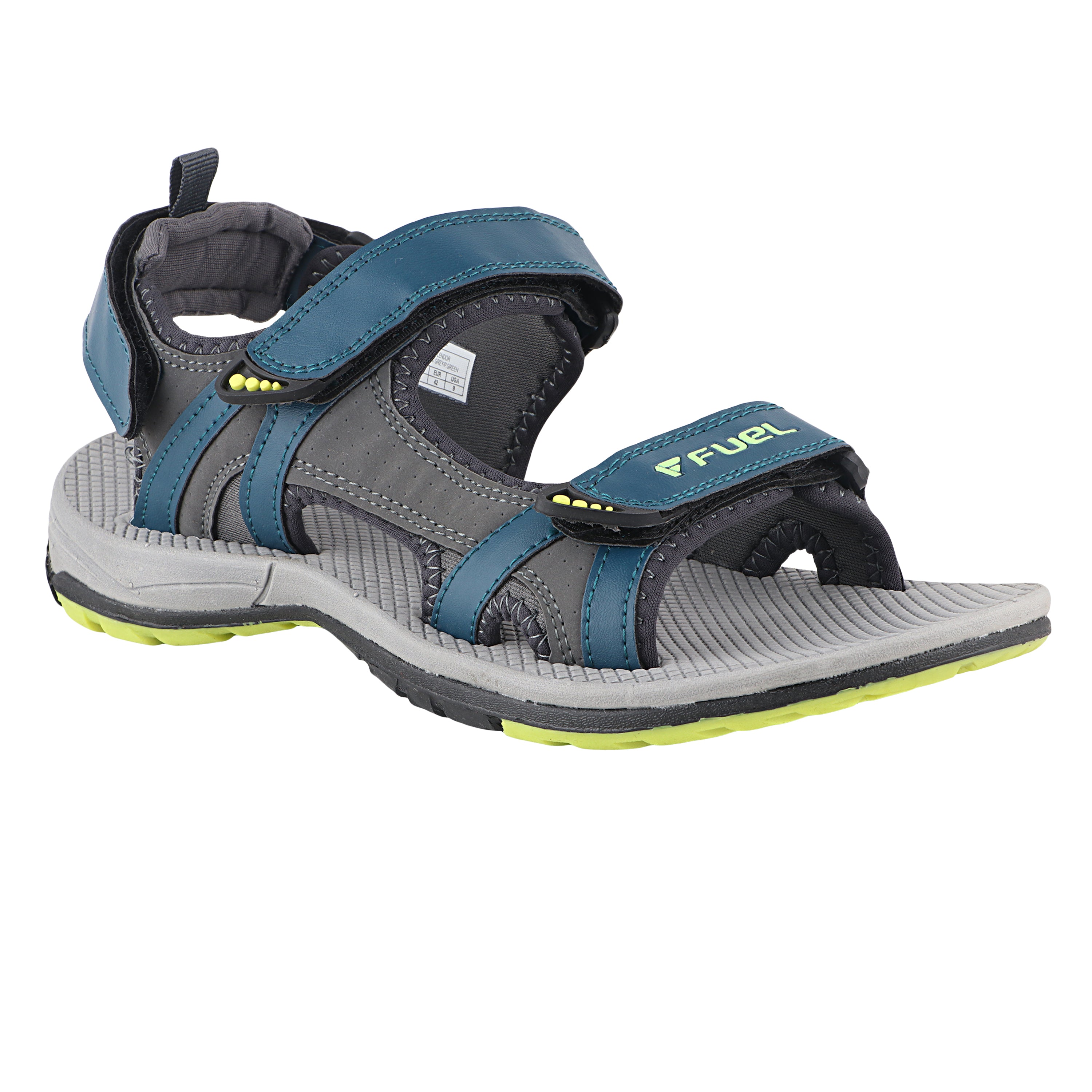Fuel Splendor Sandals For Men's (Grey-P Green)