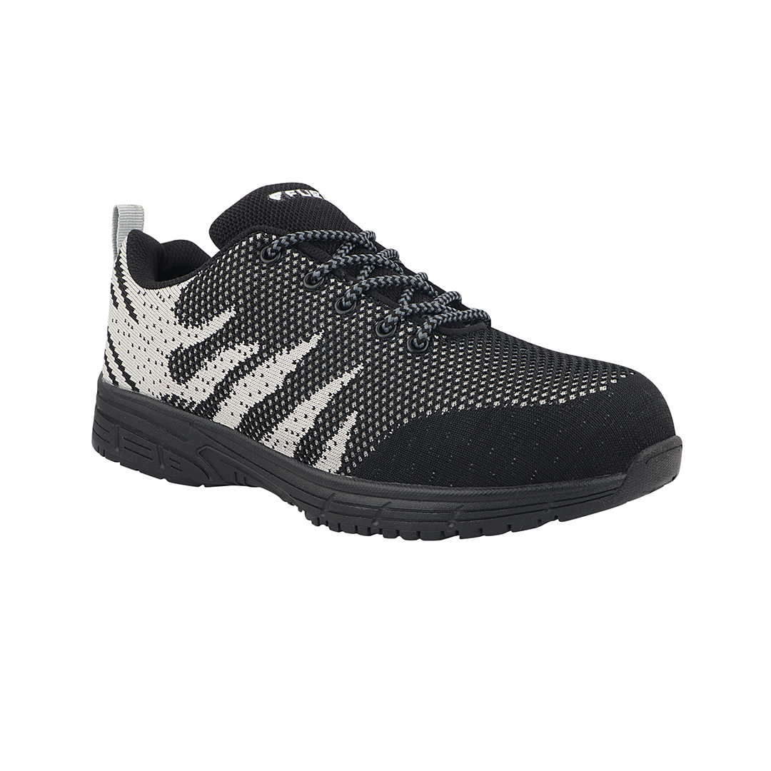 Fuel Gracy  Safety Shoes for Men's and Womens (Black-Grey)