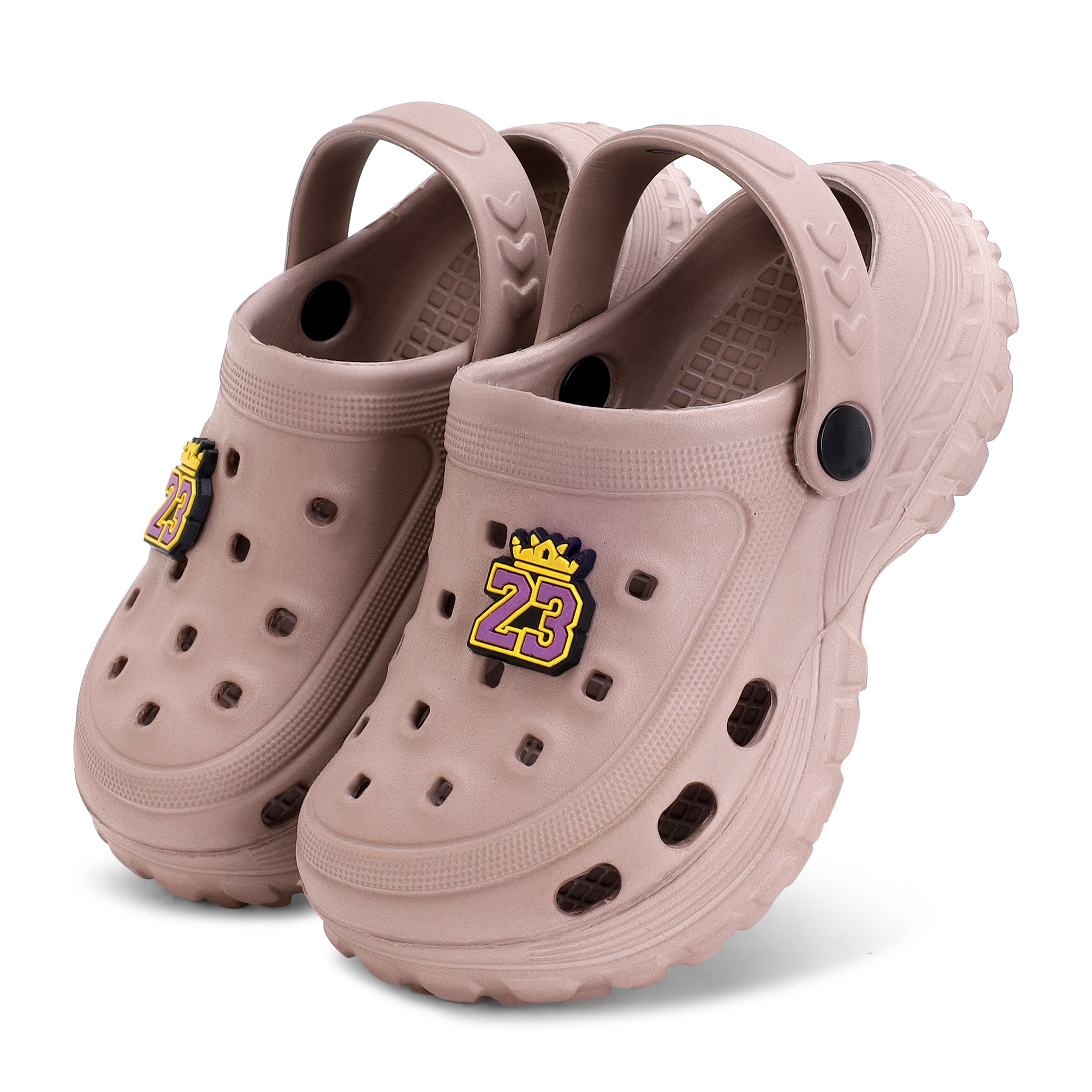 FUEL Poddle Kids Clogs for Boys, Lightweight EVA Clogs with Full EVA Construction, Comfortable Slip-On Casual Footwear, Indoor Use, Outdoor Activities and Everyday Comfort. (Brown)