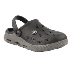 FUEL XO-Rova Clogs for Men – Lightweight & Comfortable EVA Clogs with Cushioned Footbed, (Black-Grey)