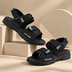 FUEL Combat-01 Breathable & Anti-Skid Outdoor Sandals For Men's (Black)