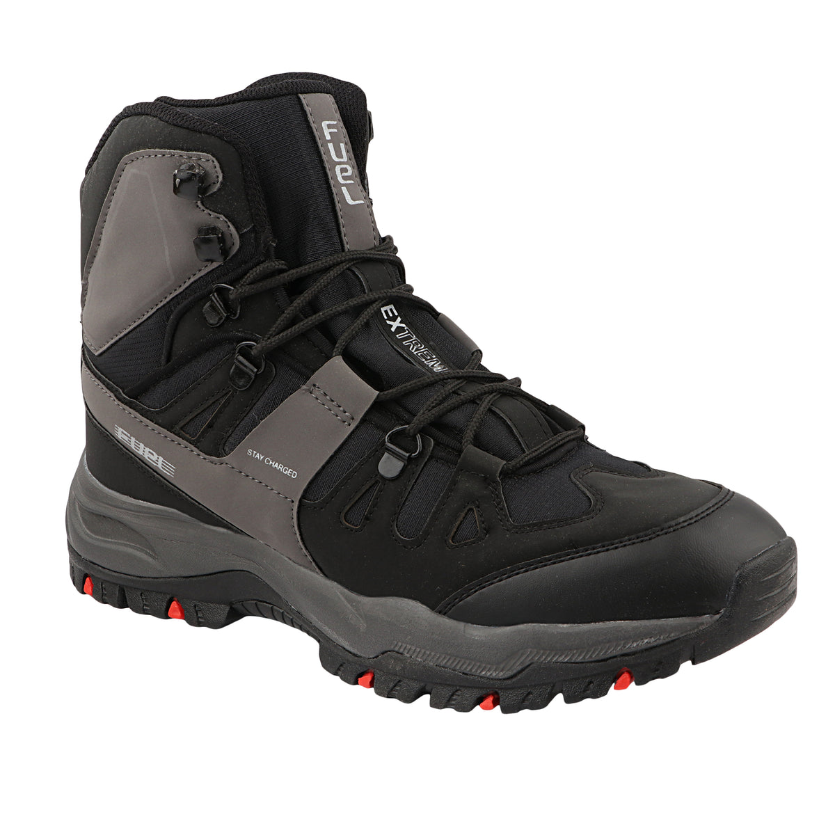 FUEL Force Lightweight & Comfort Shock-Absorbing Sole of Secure Lace-Up Fit Shoes for Men's (Black)