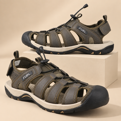 FUEL Soldier-08 Fisherman Protective Toe Cap Sandals for Men (Olive)