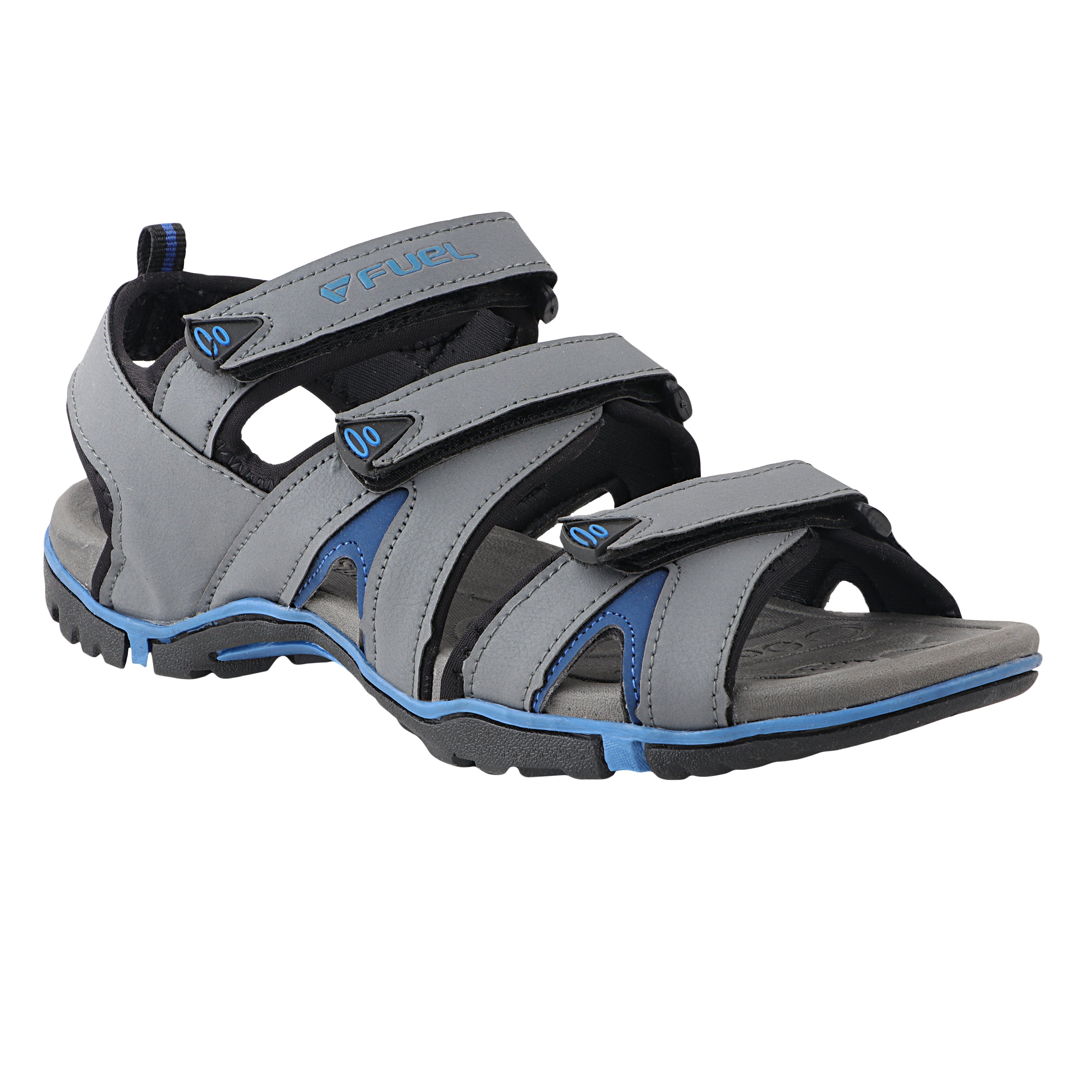 Fuel Charlie Sandal For Men's (D.GREY/R.BLUE)