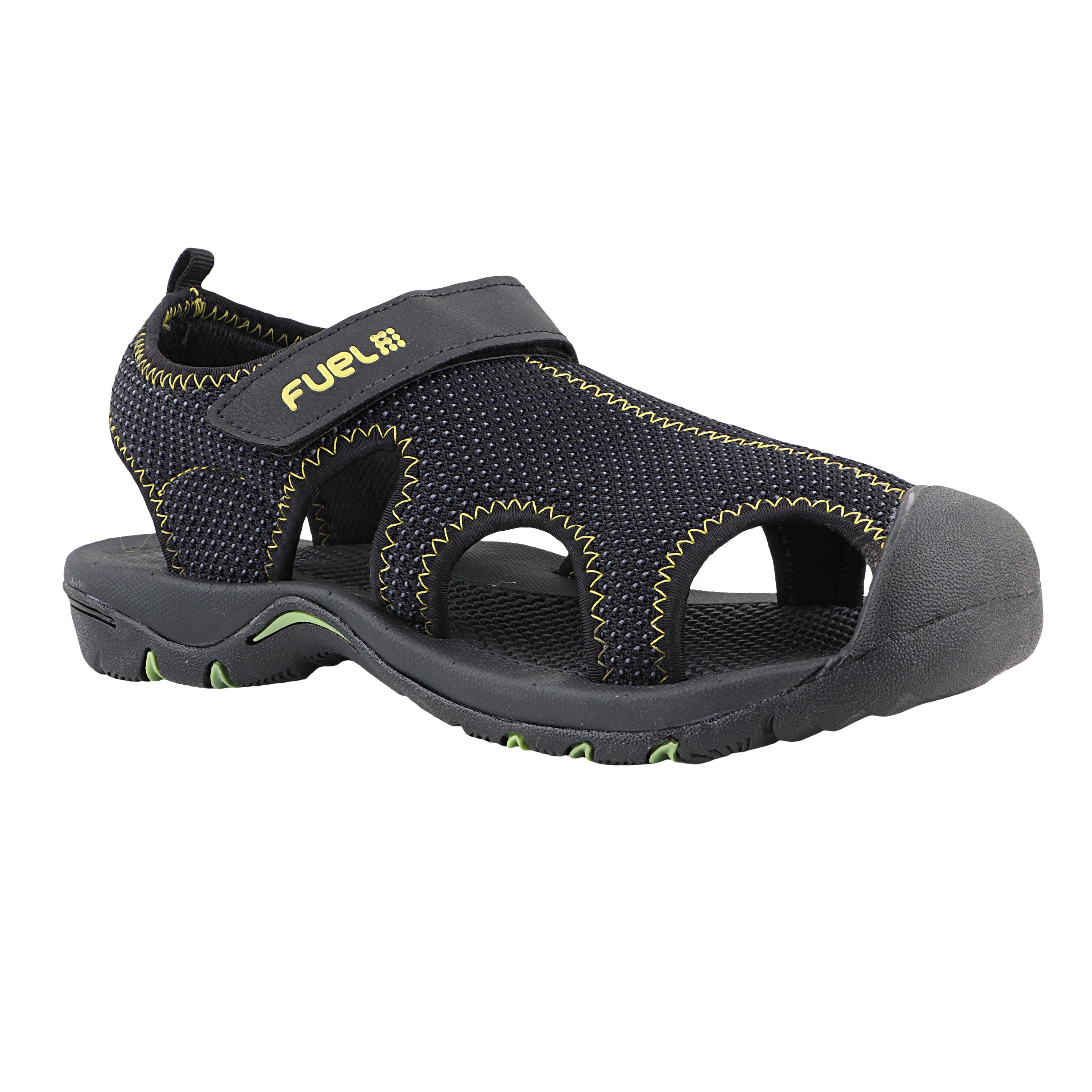 Fuel Soldier-07 Fisherman Sandals for Men (Black)