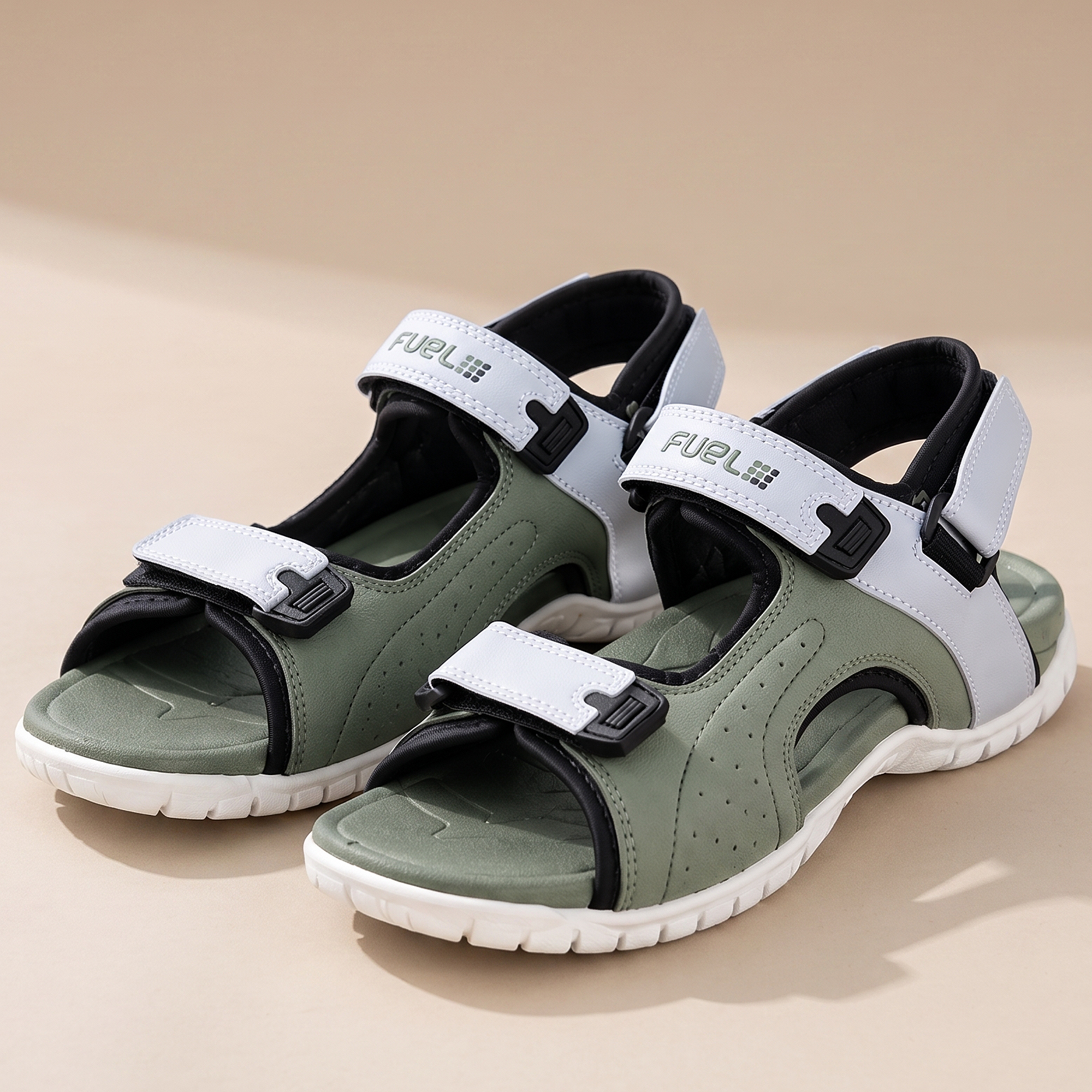 FUEL 2112-02 Men’s Outdoor Comfortable Daily Wear Sports Sandals (Sea-Green)