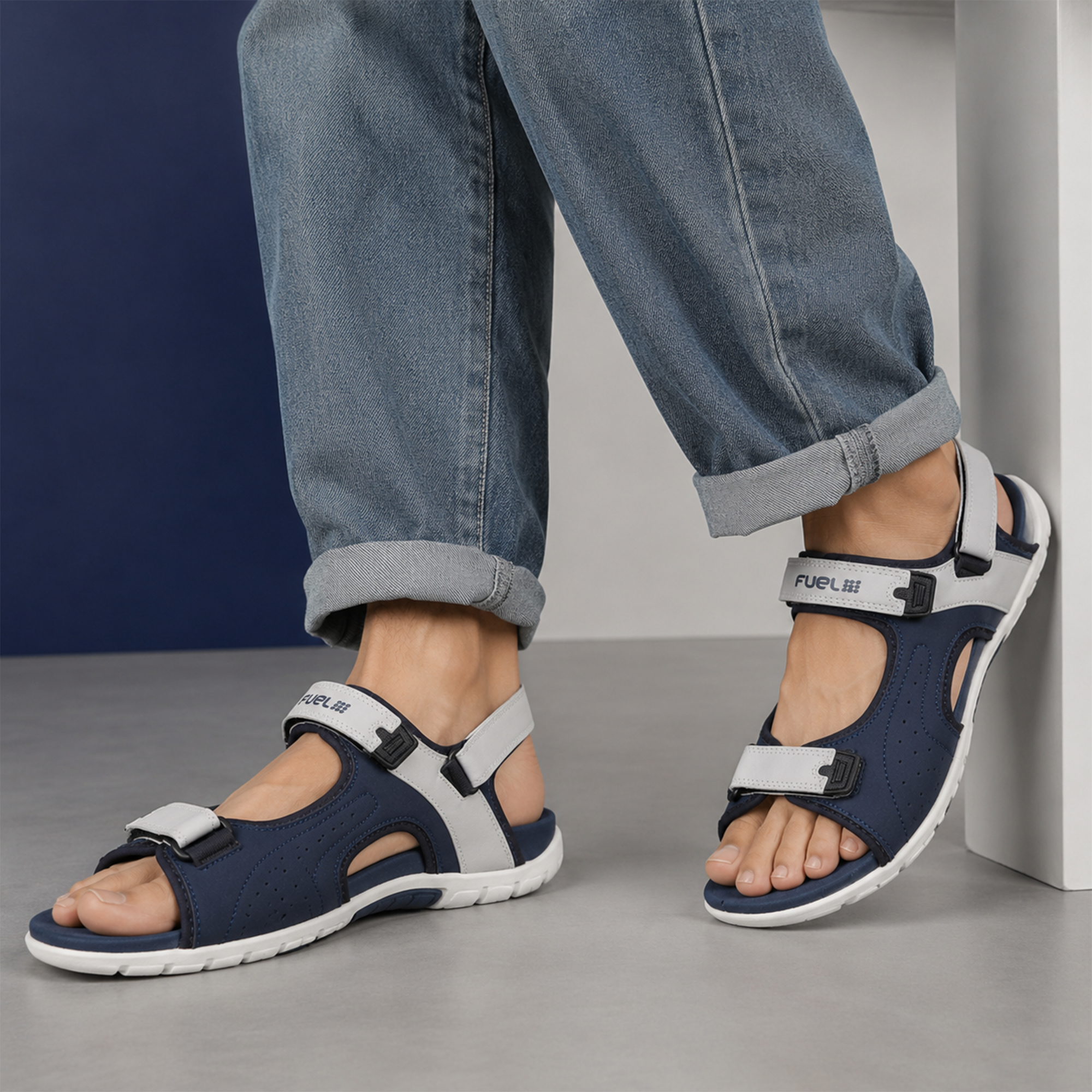 FUEL 2112-02 Men’s Outdoor Comfortable Daily Wear Sports Sandals (Blue)