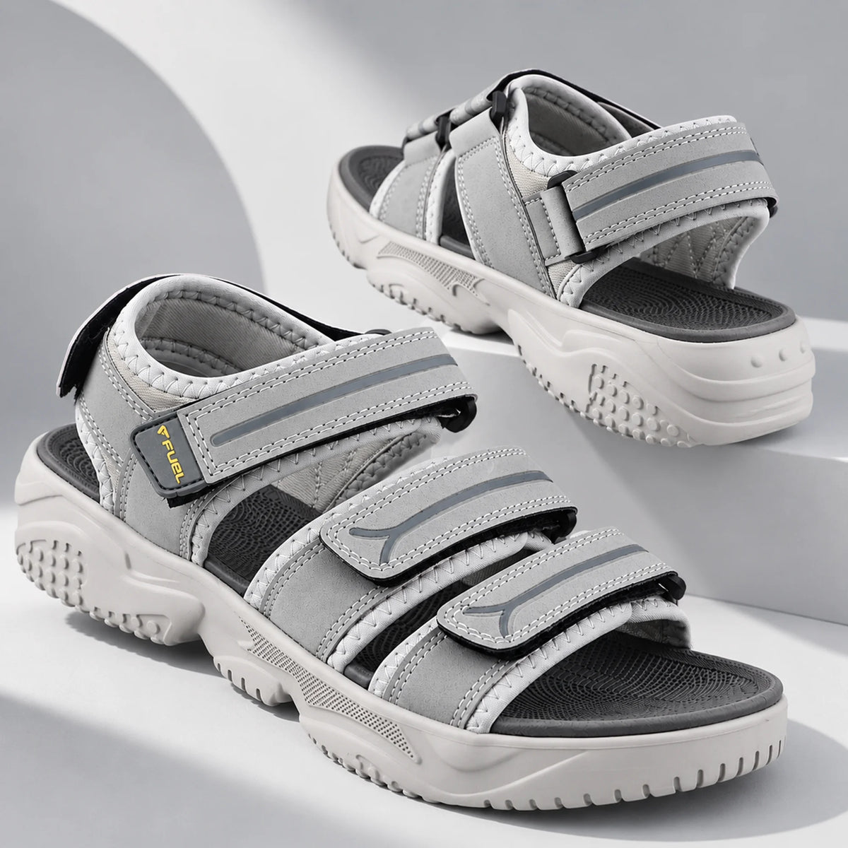 FUEL Keta Comfortable & Lightweight Sports Sandals for Men's (Grey)