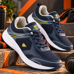 FUEL Carter Athletic Casual & Affordable Anti-Skid Sports Shoes for Men's (Navy-White)