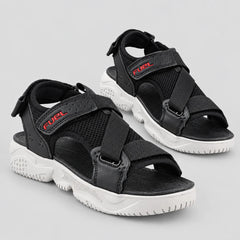 FUEL Gabbro Chunky Sports Sandals for Men (Black-White)