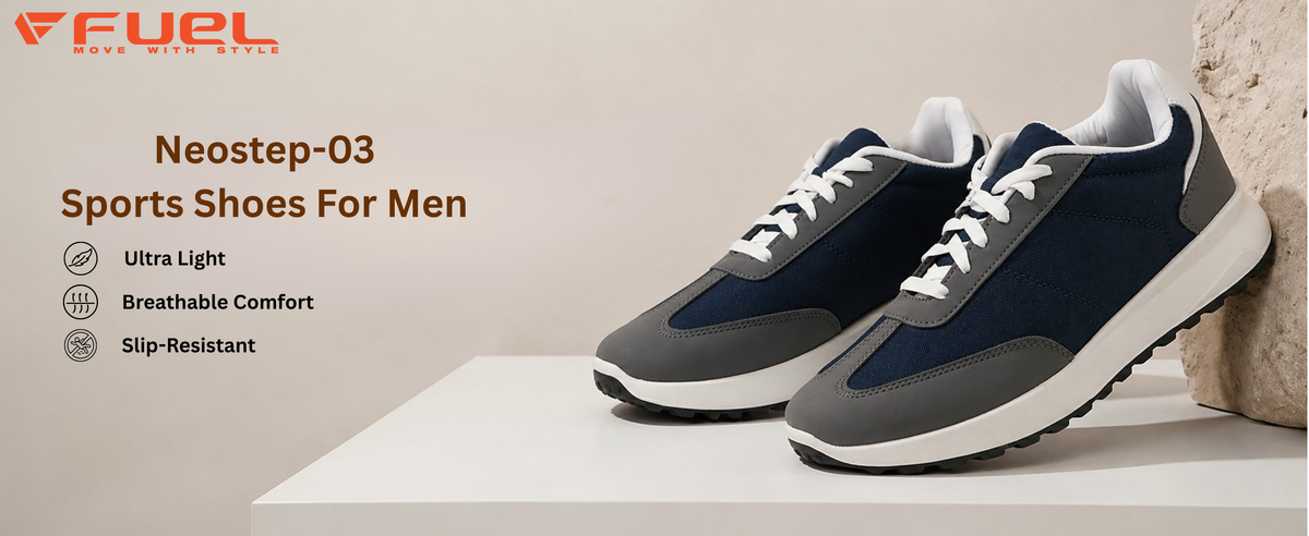 FUEL Neostep-03 Flexible & Lightweight Shock-Absorbing and Comfort Durable Sole Sports Shoes for Men's (Mehroon)