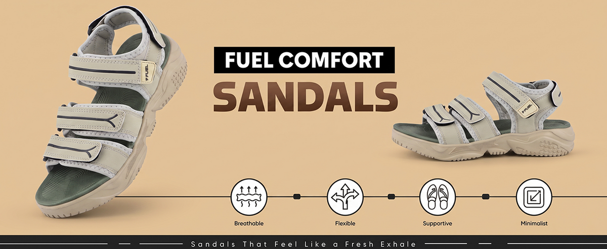 FUEL Keta Comfortable & Lightweight Sports Sandals for Men's (Olive)