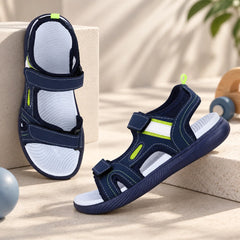 FUEL Power-lite-04 Lightweight EVA Sole and Cushioned Footbed with Adjustable Velcro Closure Sports Sandal for Unisex (Navy)