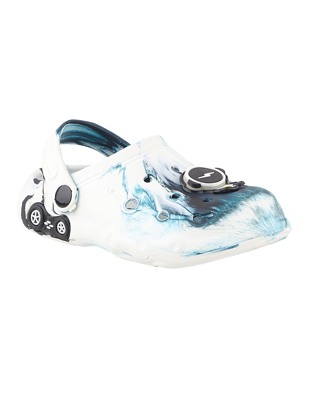 FUEL Splash Clogs Slipper for 4-10 Years Boys/Girls (White & Blue)