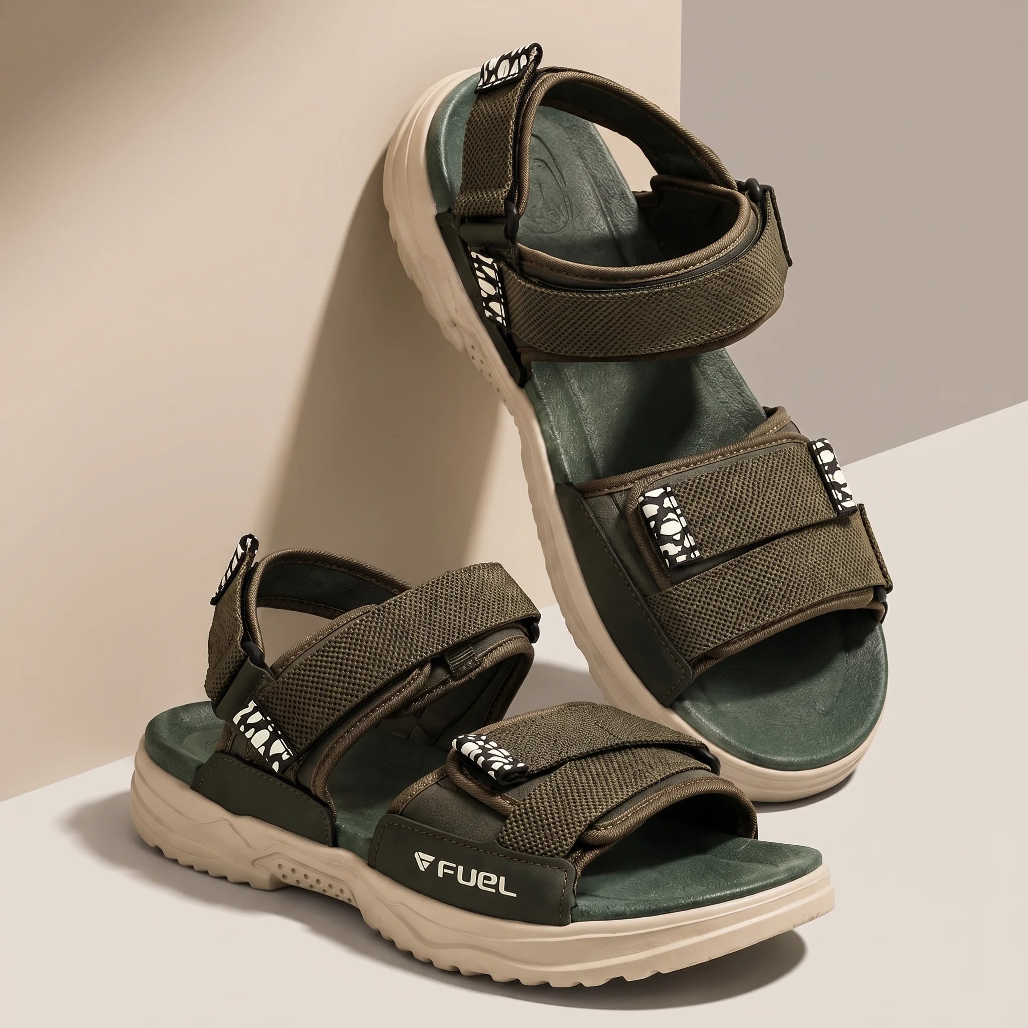 FUEL Combat-01 Breathable & Anti-Skid Outdoor Sandals For Men's (Olive)
