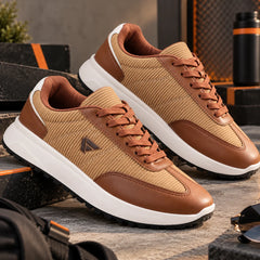 FUEL Neostep-04 Lightweight & Durable with Stylish Corduroy Cushioned Comfort Durable PVC Sole for Men's (Brown)