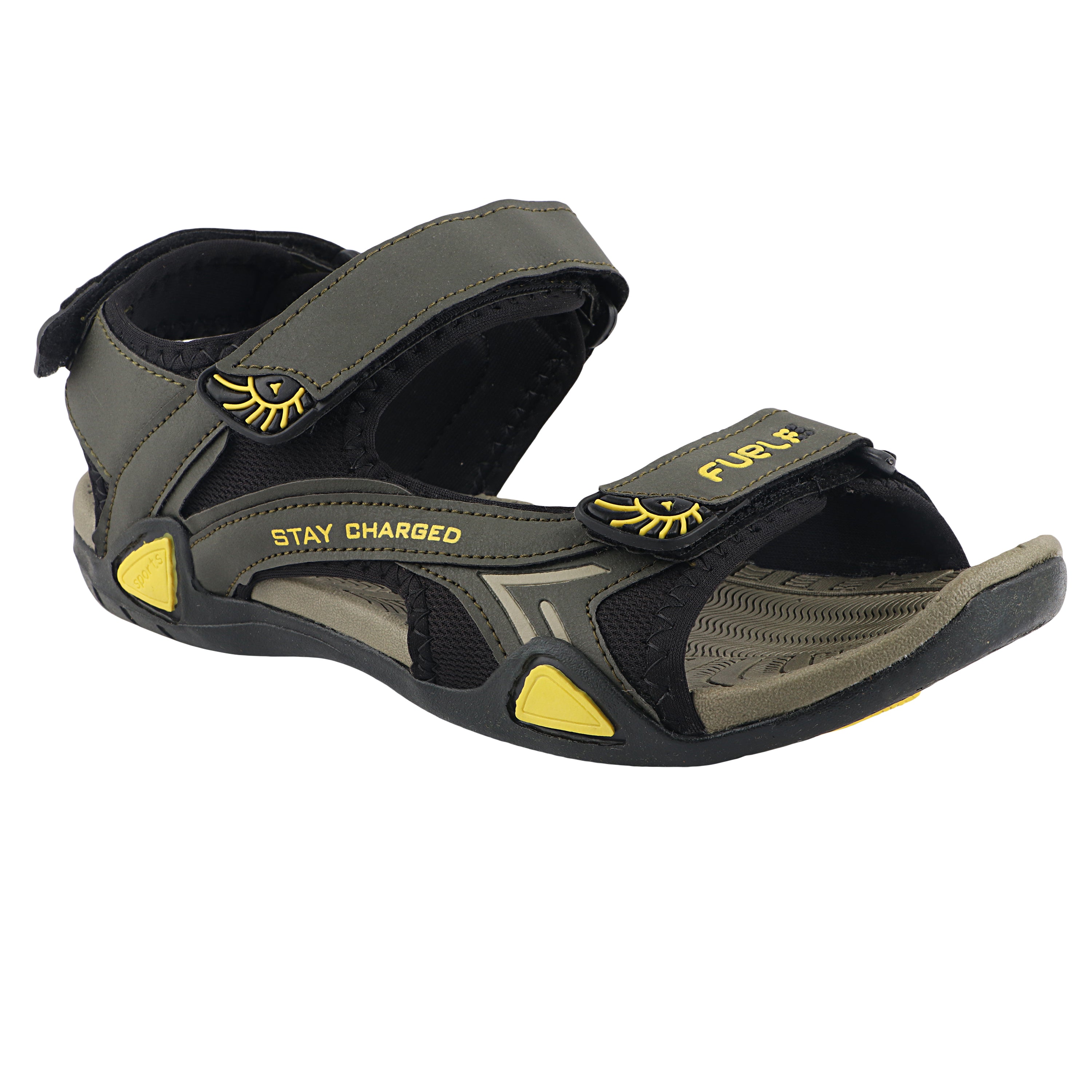 Fuel Victor Sandals For Men's (Olive-Yellow)