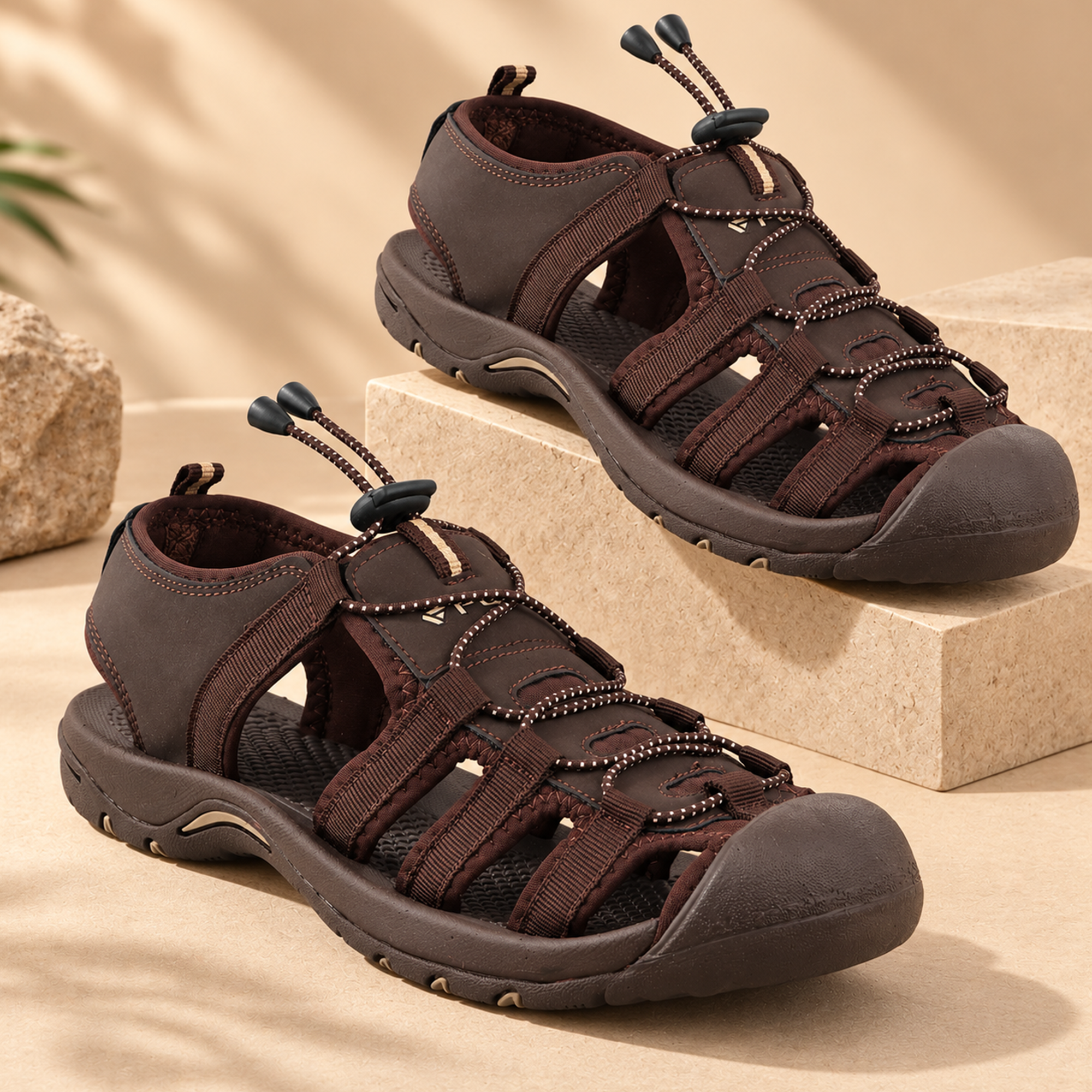 FUEL Soldier-06 Stylish Outdoor Fisherman Sandals Men (Brown)