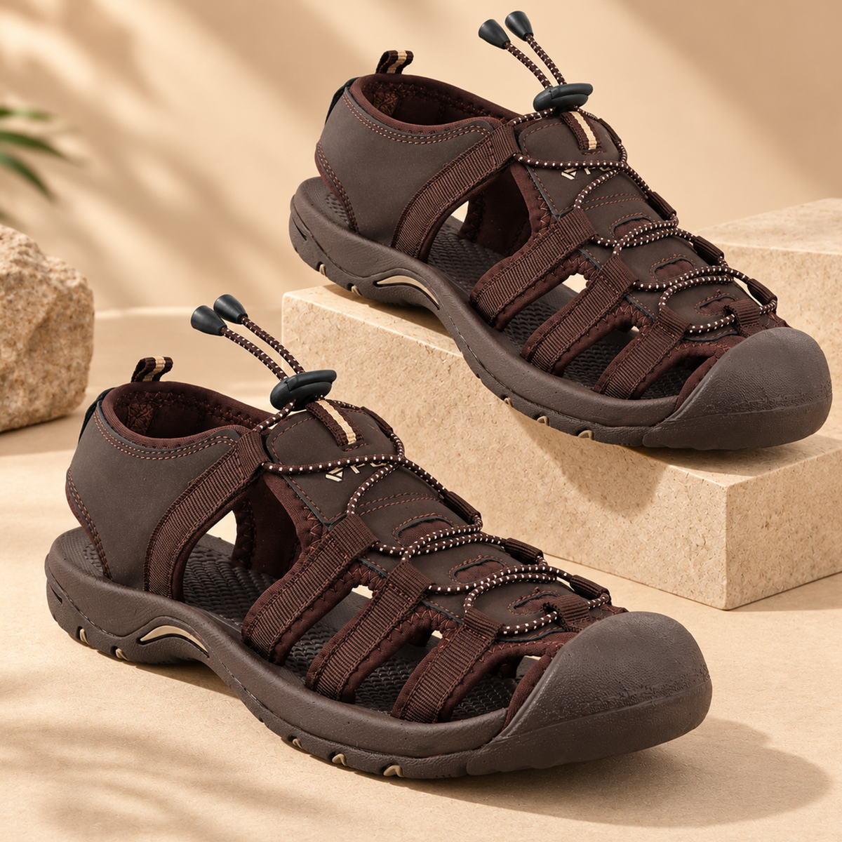 FUEL Soldier-06 Stylish Outdoor Fisherman Sandals Men (Brown)