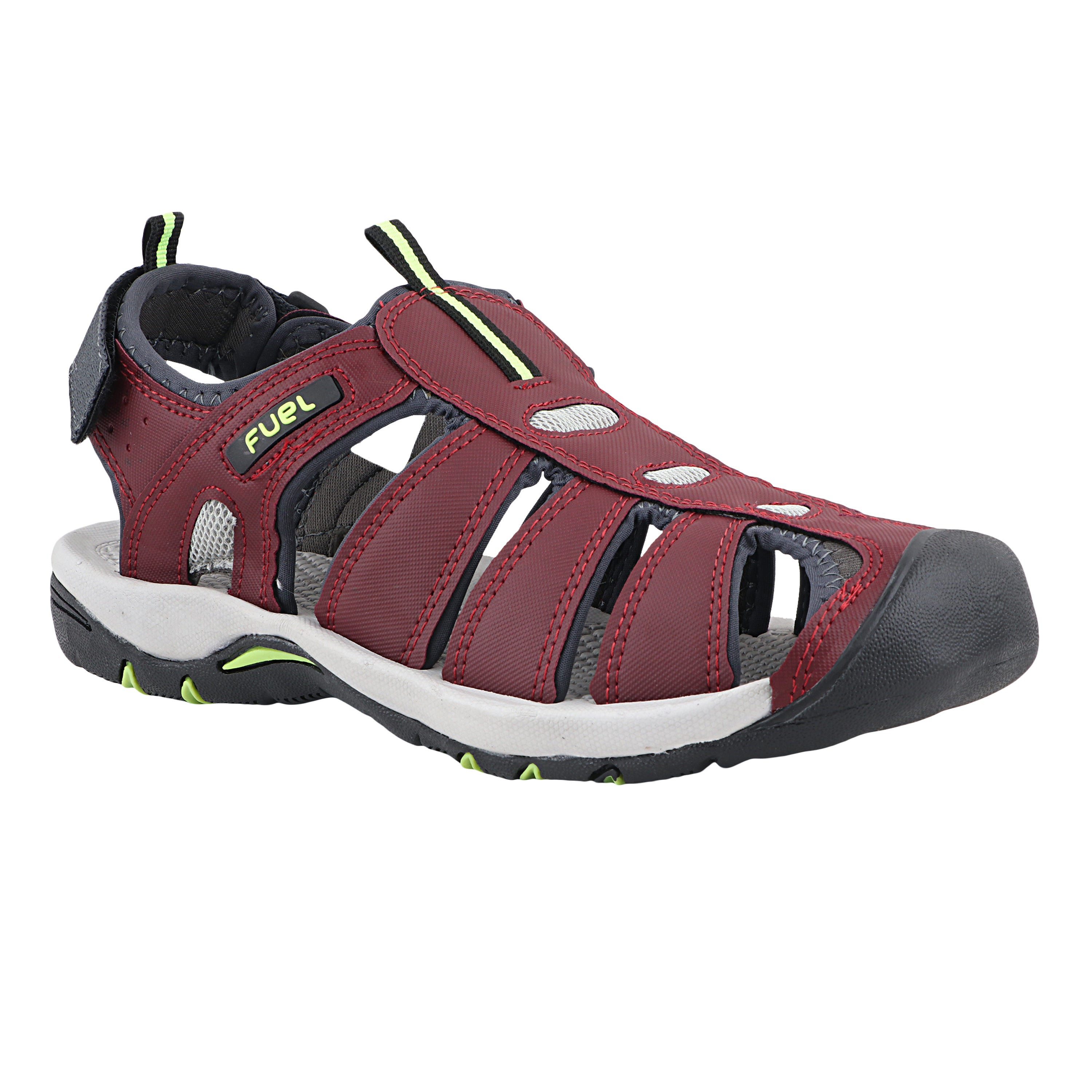 Fuel Soldier-11 Sandal For Men's (Maroon/Green)