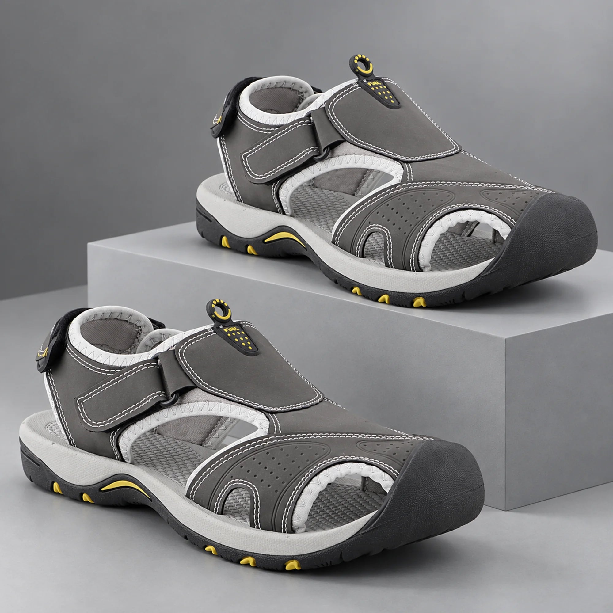 FUEL Soldier-04 Fisherman Sandals for Men (Grey)