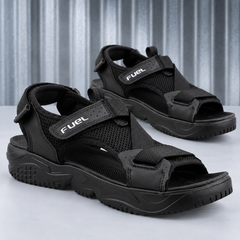 FUEL Gabbro Chunky Sports Sandals for Men (Black)