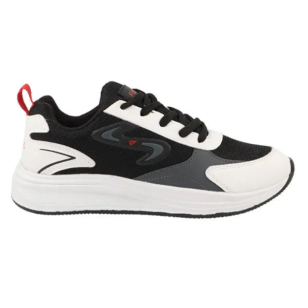 FUEL XO-Blaze Shoes for Men – Stylish & Lightweight Lycra Upper Shoes with Comfortable EVA Insole and Durable Sole for Everyday Casual Wear, (Black, White)