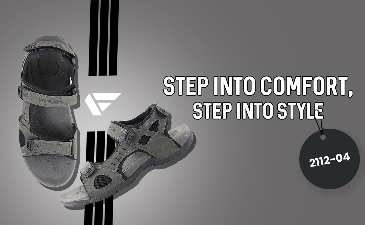 FUEL 2112-05 Comfortable Outdoor Sandals For Men's (Grey)