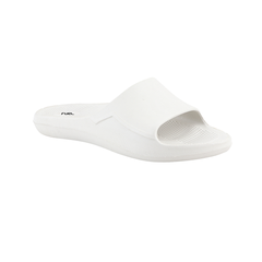 Fuel Swift White Comfort Slides with Textured EVA Sole, Anti-Slip Slip-On Slippers