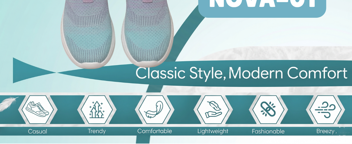 FUEL Nova-01 Lightweight & Cushioned Footbed with Breathable Knit Casual Wear Shoes for Women's (Green)