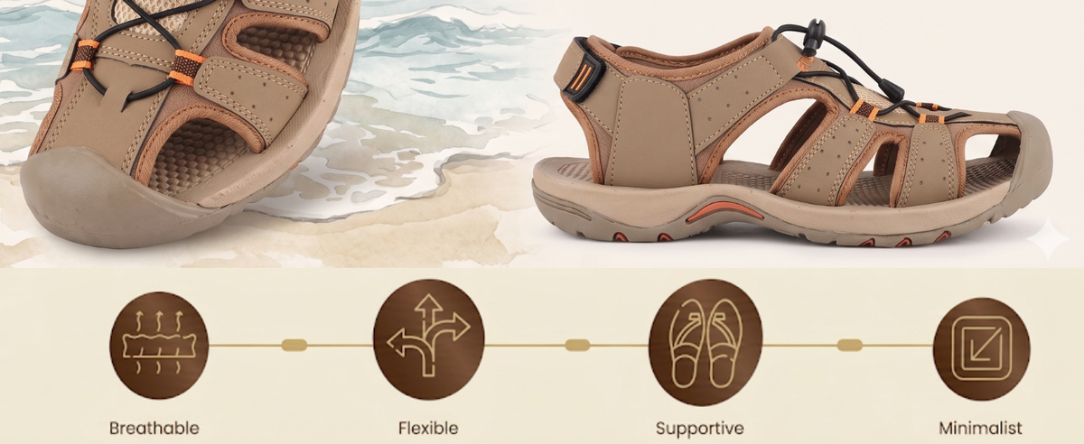 FUEL Soldier-02 Flexible Fisherman Sandals for Men (Grey)